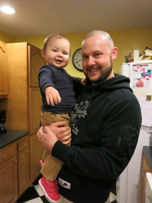 Right after he got home from his first day at school!  All smiles! 