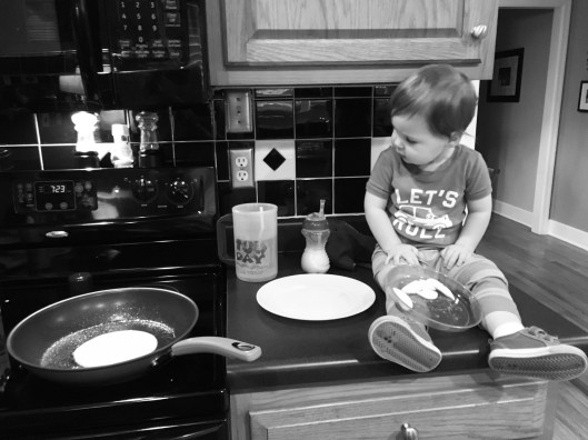 Sunday morning pancake making!