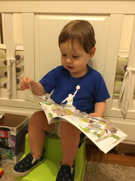 Always with his nose in a book! 